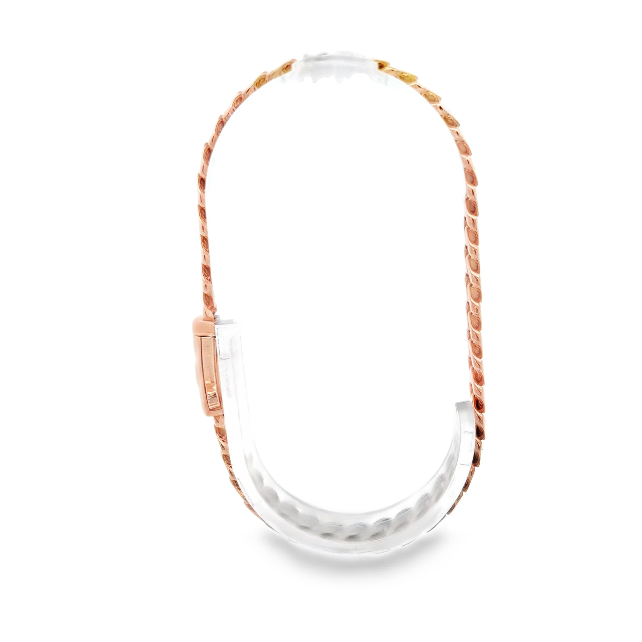 Pulsera en Oro rosa 14K con Broche liso