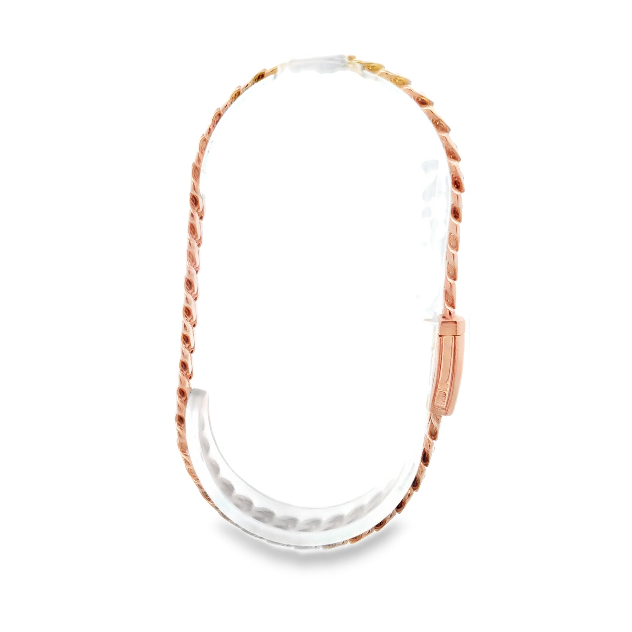 Pulsera en Oro rosa 14K con Broche liso