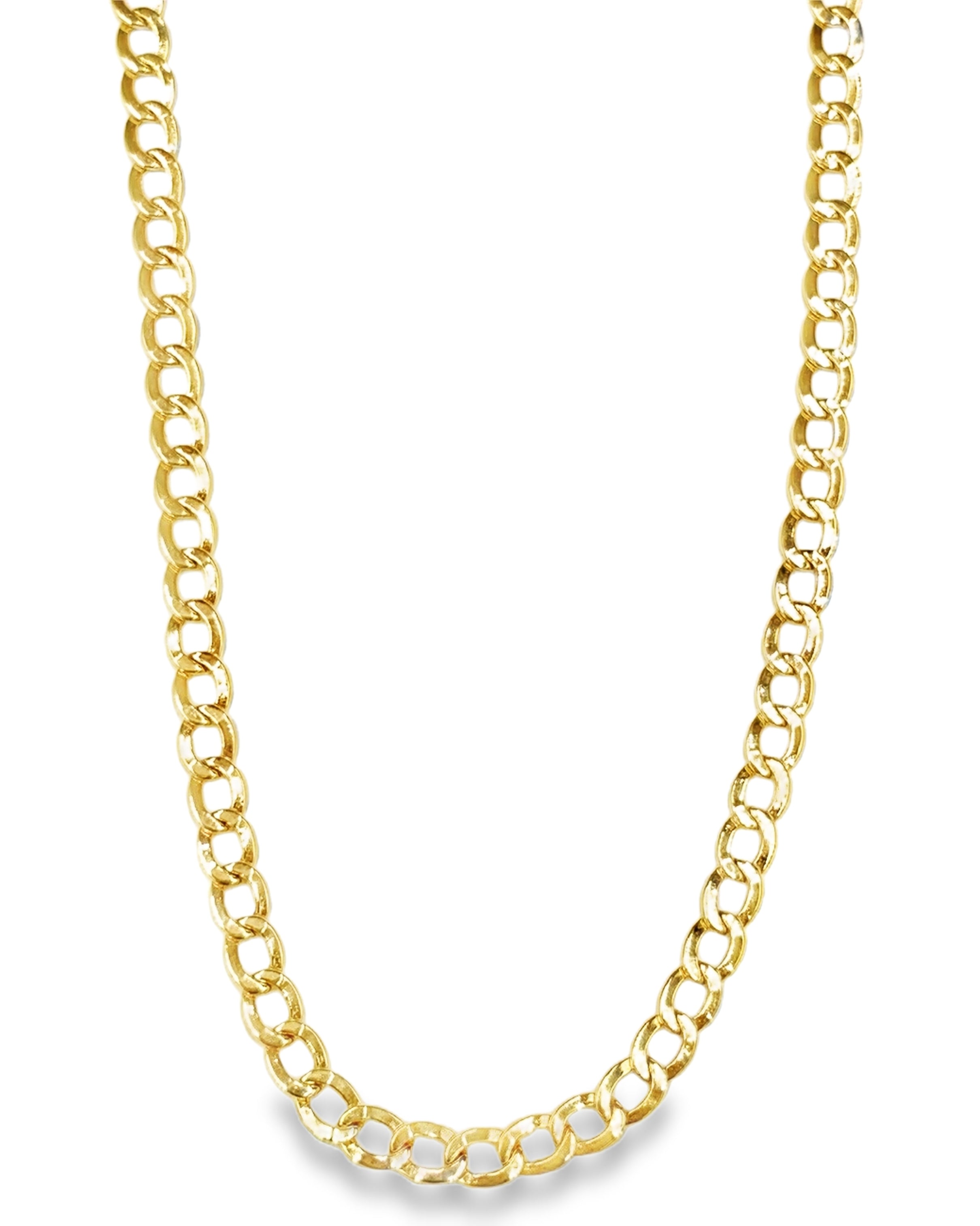 CADENA BARBADA ORO AMARILLO/PAVE 14K