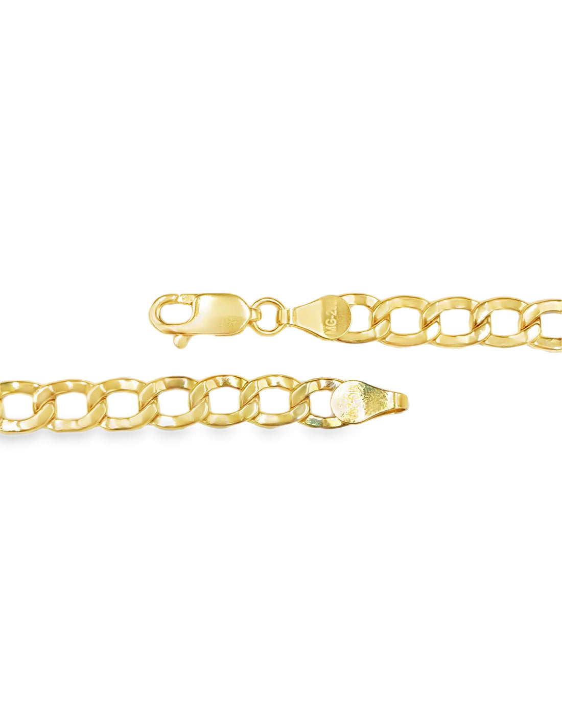 CADENA BARBADA ORO AMARILLO/PAVE 14K