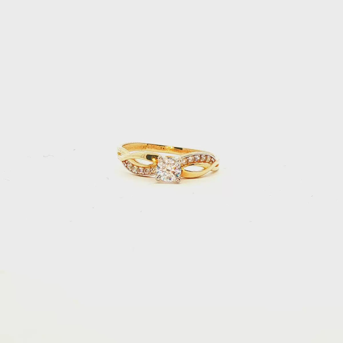 ANILLO EN ORO AMARILLO 14K CON ZIRCONIA