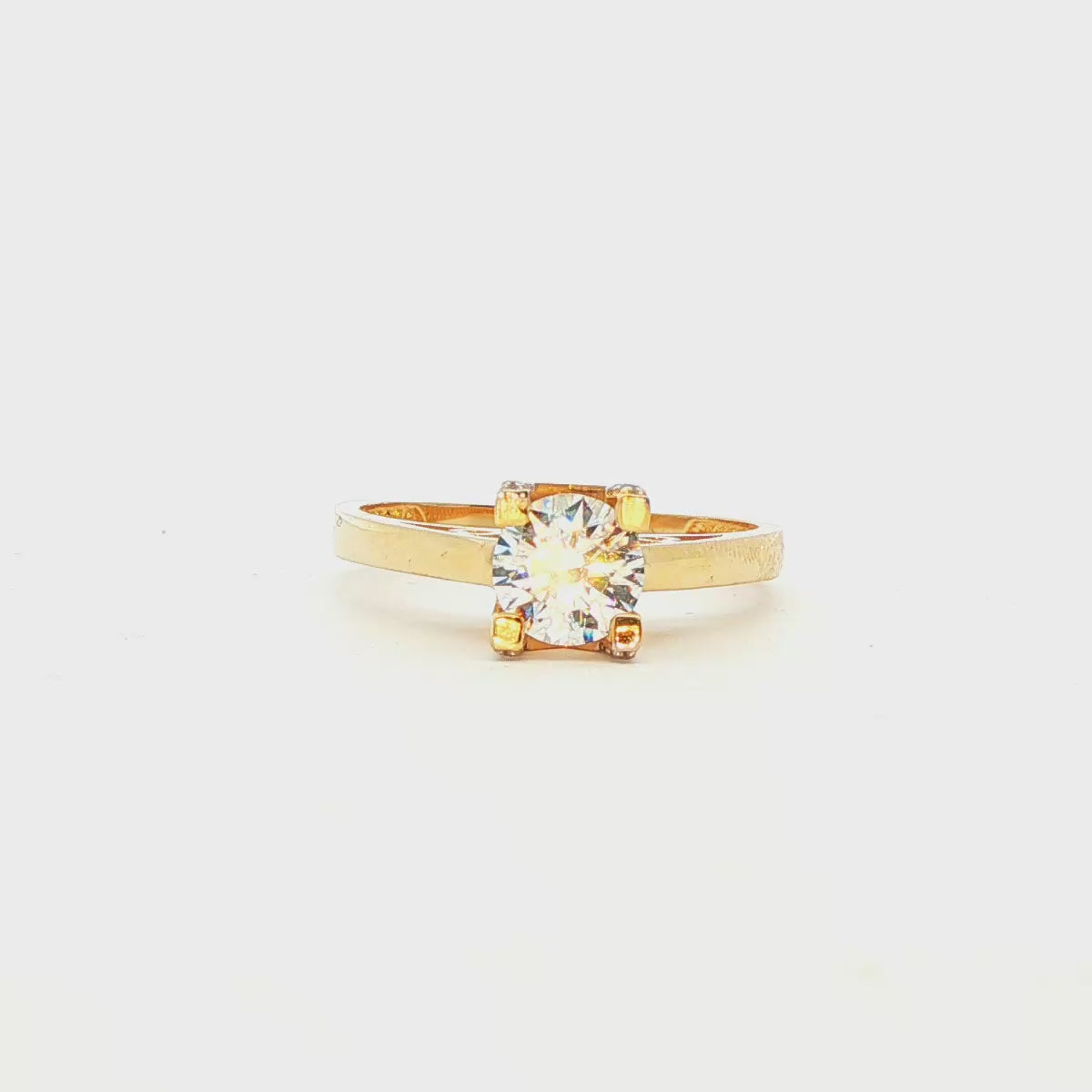 ANILLO DE ORO AMARILLO 14K CON ZIRCONIA