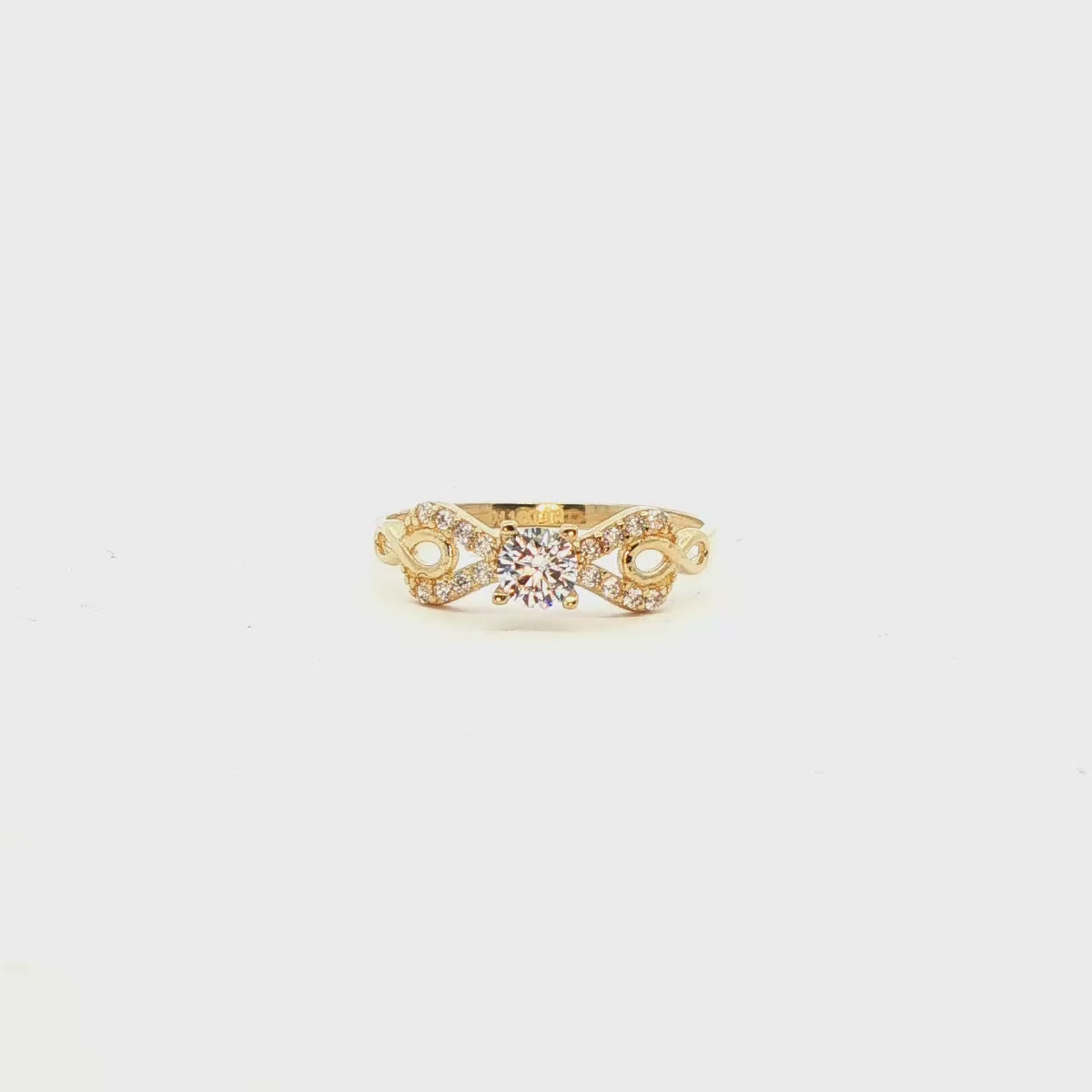 ANILLO EN ORO AMARILLO 14K CON ZIRCONIA