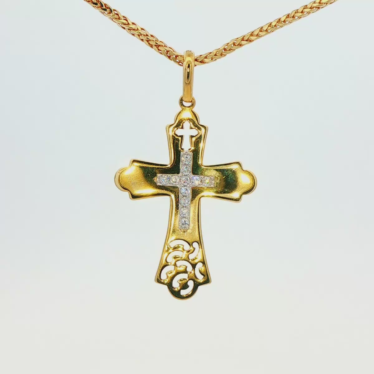 DIJE DE CRUZ EN ORO DE 14K