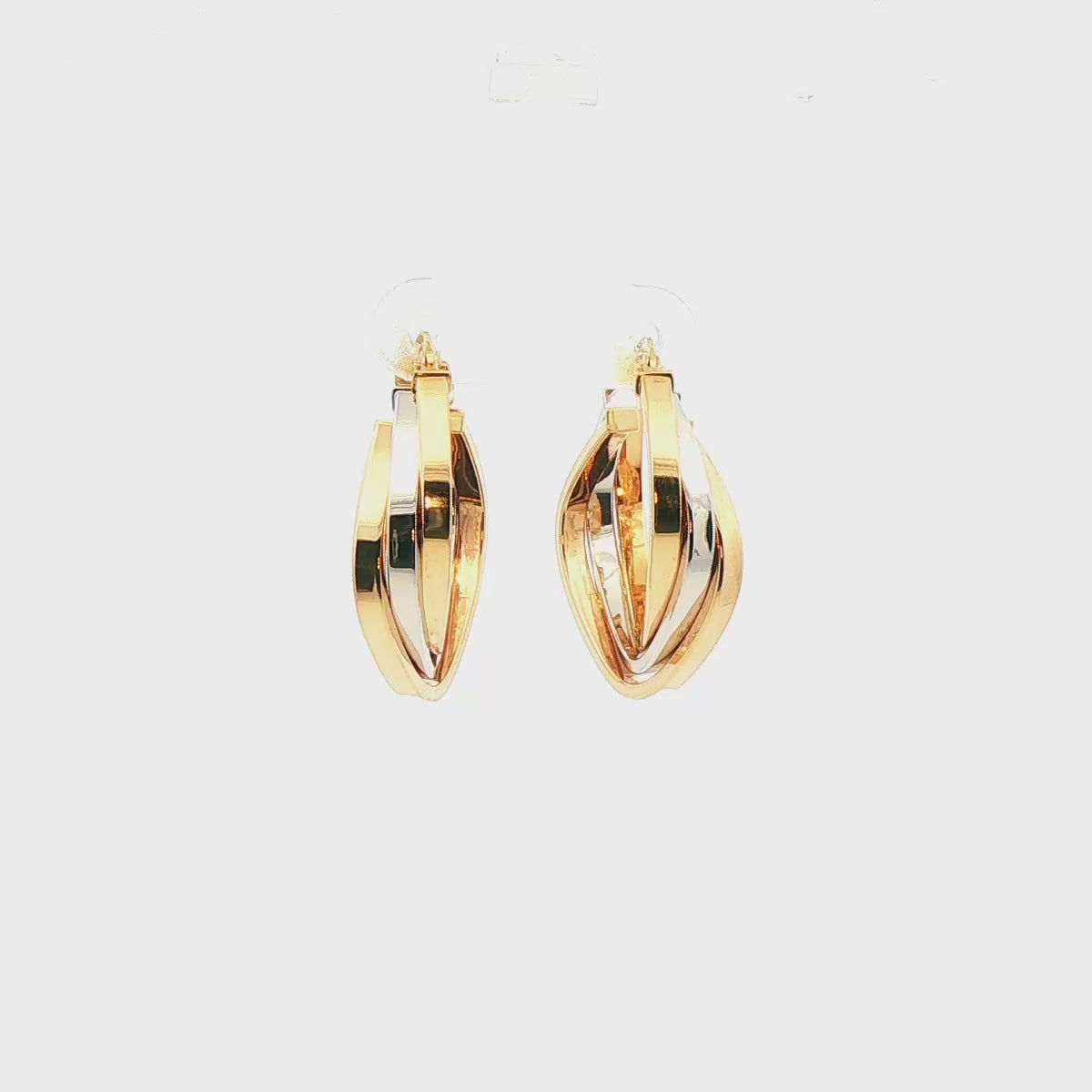 ARRACADAS EN ORO DE TRES COLORES 14K