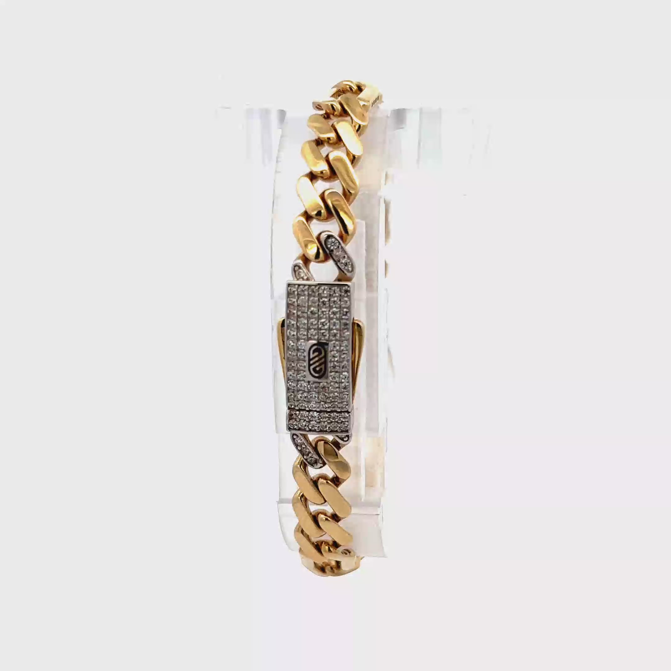 PULSERA DE ORO 14K CON BROCHE