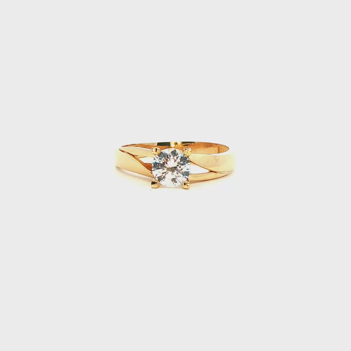 ANILLO EN ORO AMARILLO 14K CON ZIRCONIA