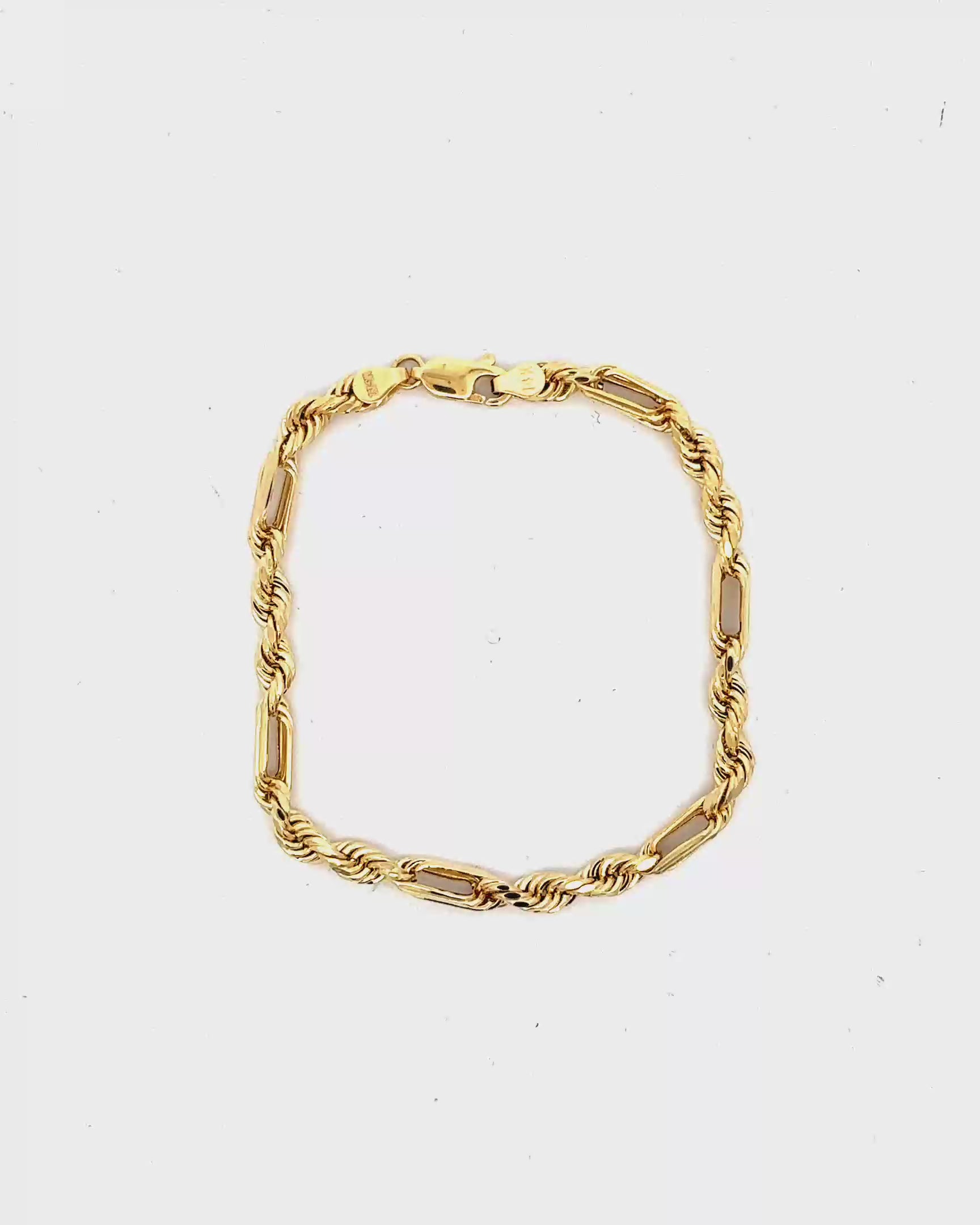 PULSERA FIGARO DE ORO 14K