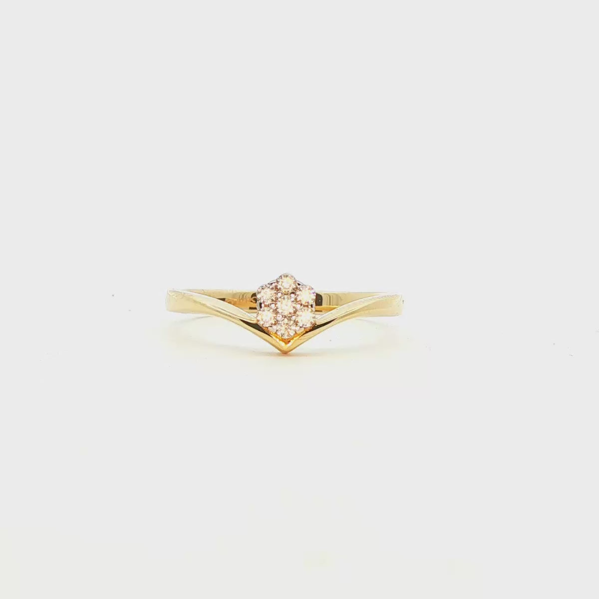 ANILLO SOLITARIO EN ORO 14K CON ZIRCONIA
