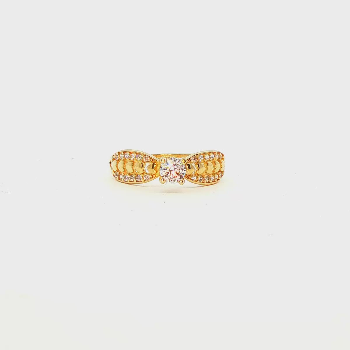 ANILLO DE ORO AMARILLO 14K CON ZIRCONIA