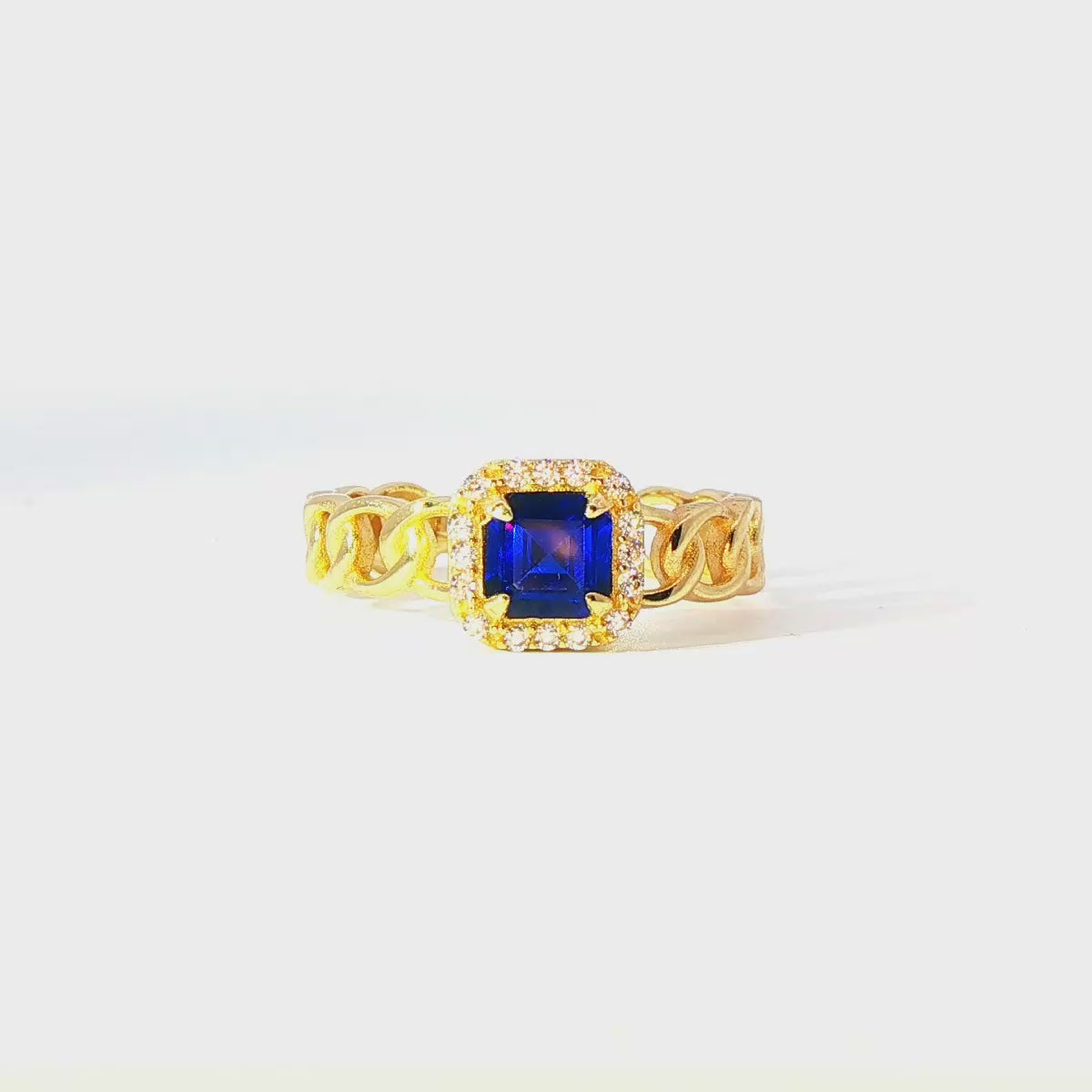 ANILLO SOLITARIO DE ORO 14K CON ZIRCONIA DE CRISTAL