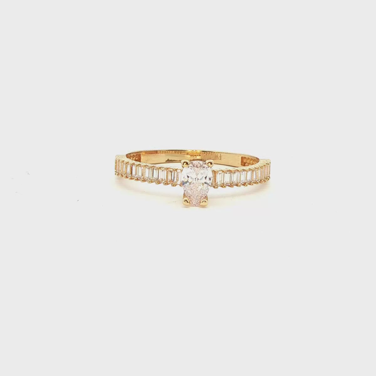 ANILLO DE ORO AMARILLO 14K CON ZIRCONIA