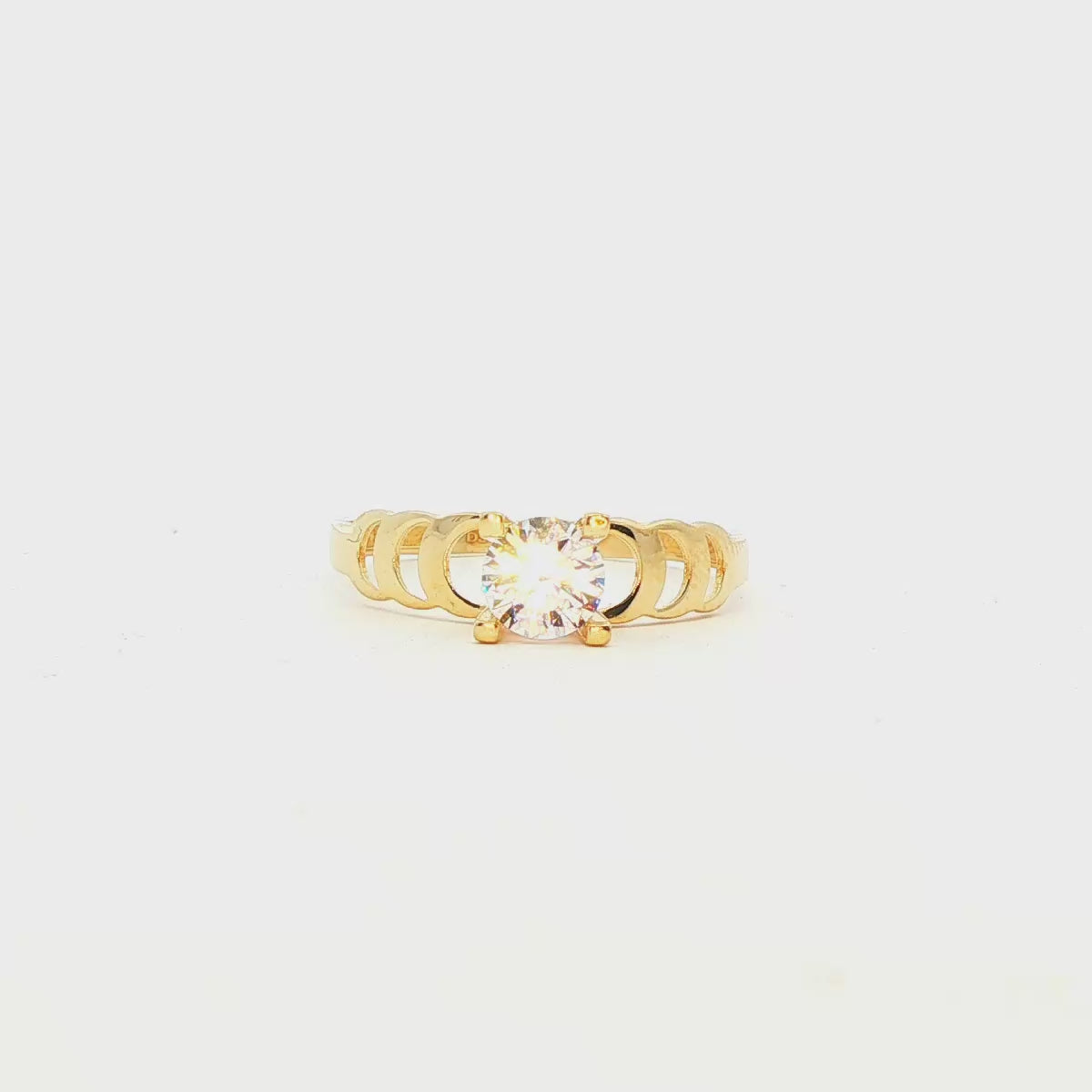 ANILLO EN ORO AMARILLO 14K CON ZIRCONIA