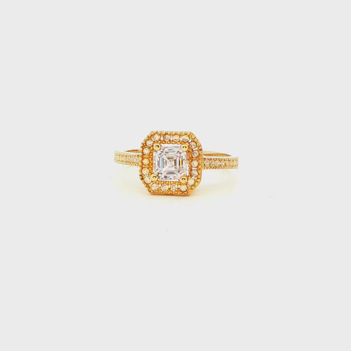 ANILLO SOLITARIO EN ORO AMARILLO 14K CON ZIRCONIA