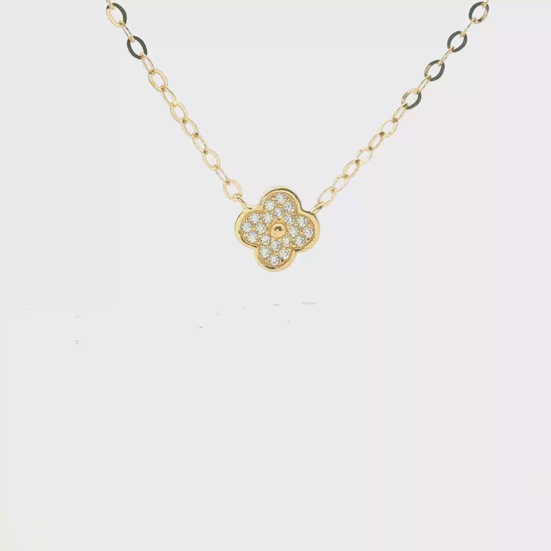 Gargantilla de Trébol en Oro 14K