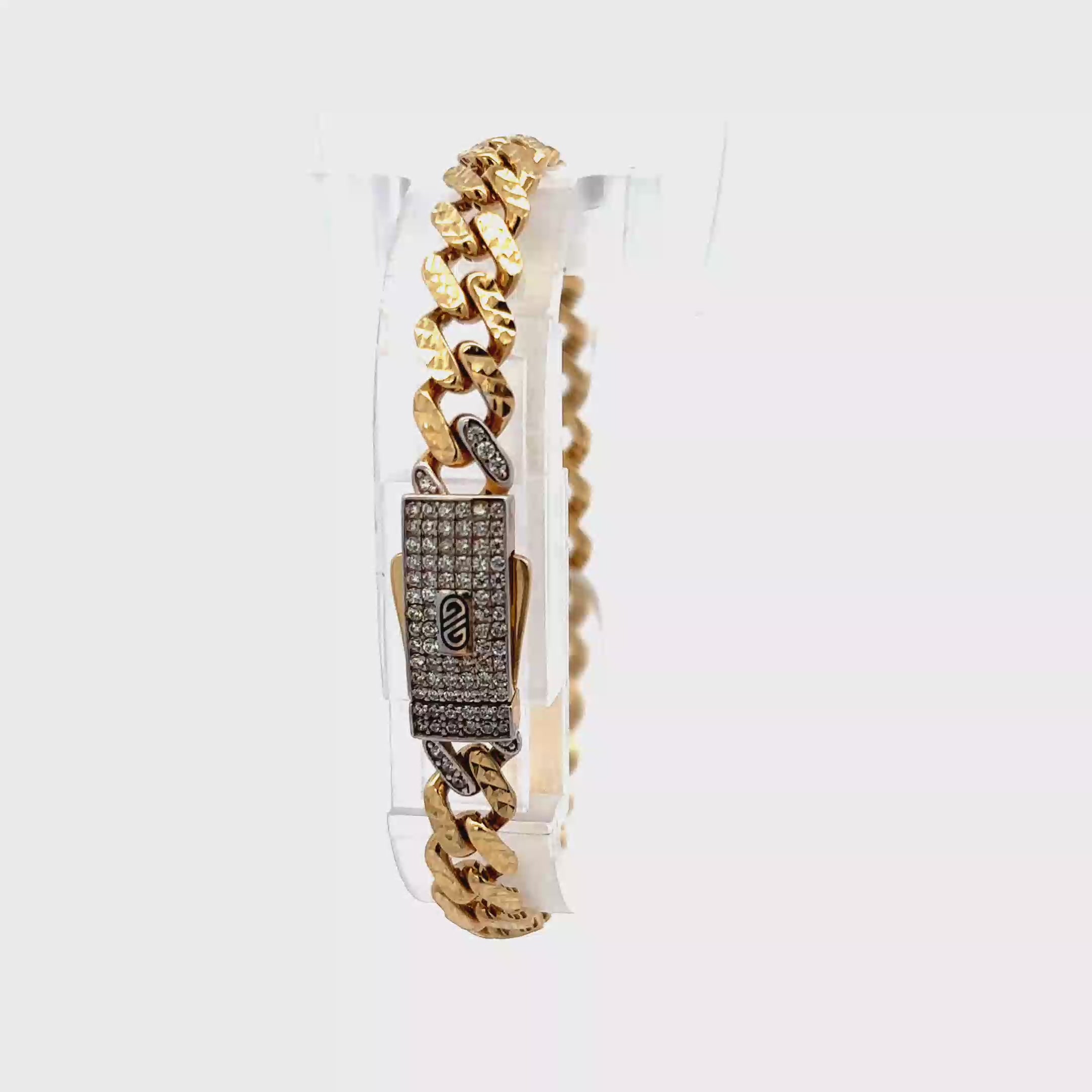 PULSERA DE ORO 14K CON BROCHE