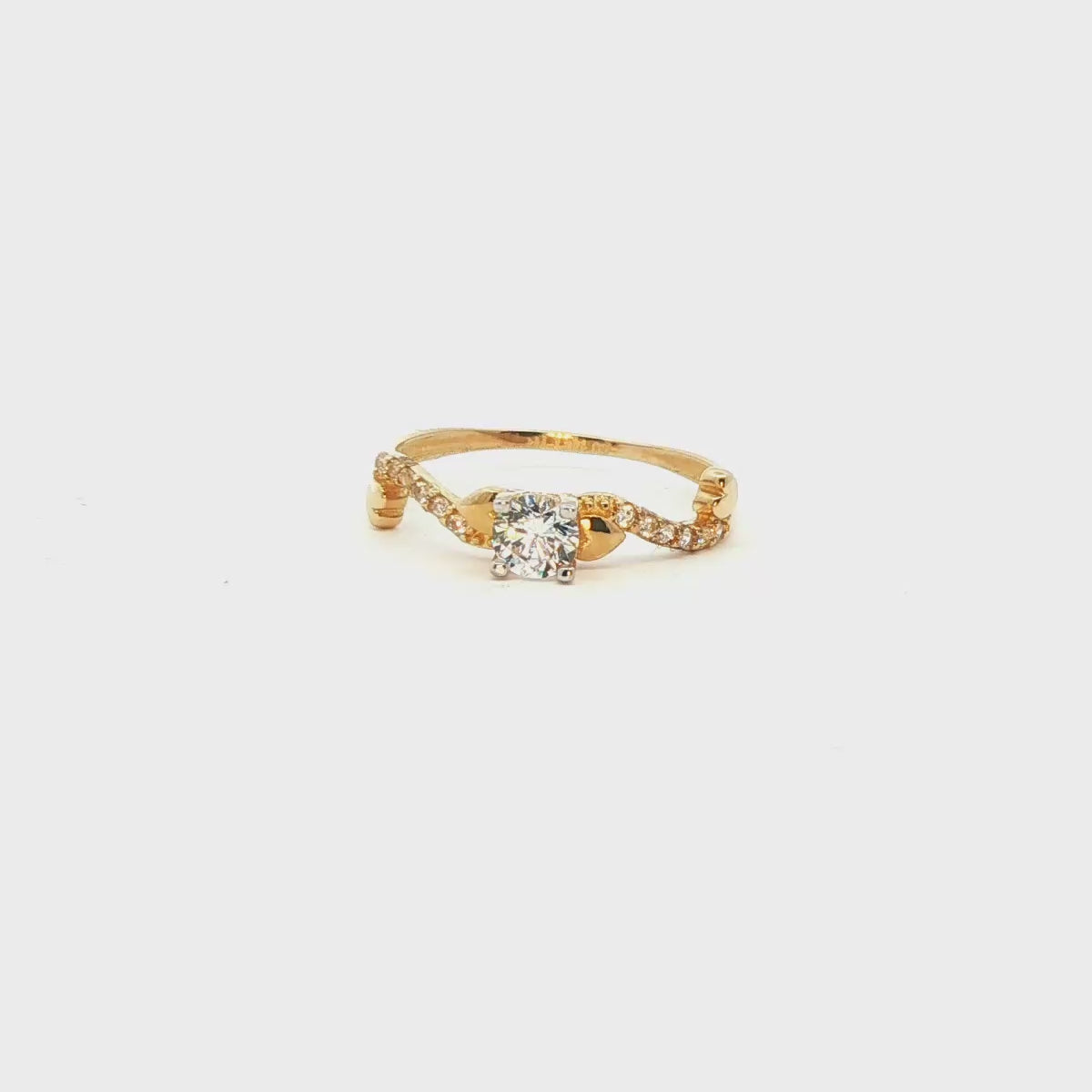 ANILLO SOLITARIO EN ORO AMARILLO 14K CON ZIRCONIA