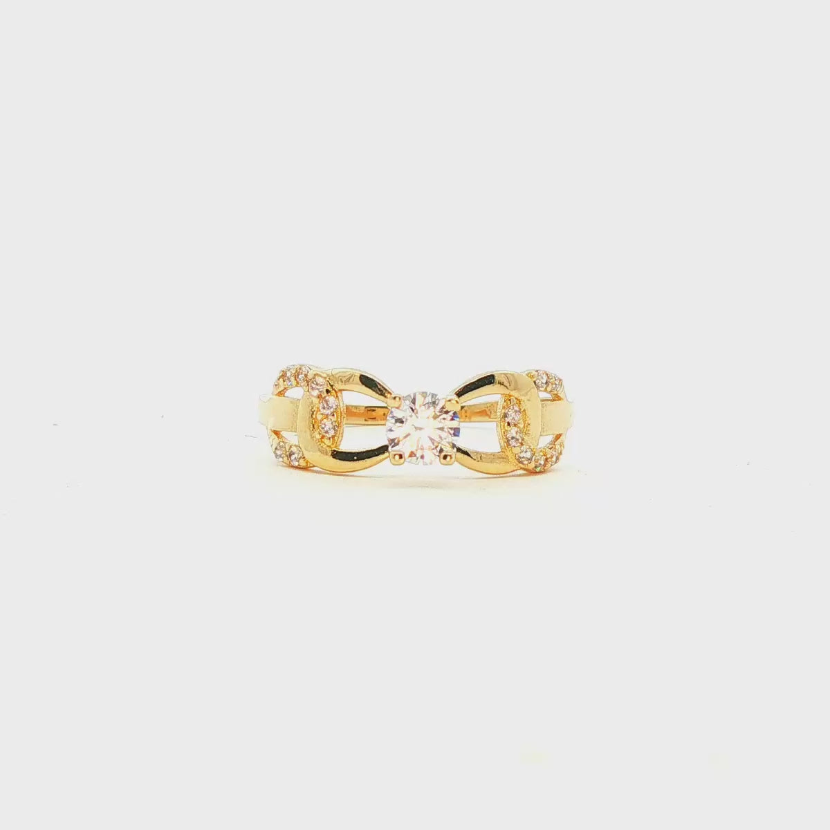 ANILLO SOLITARIO EN ORO AMARILLO 14K CON ZIRCONIA
