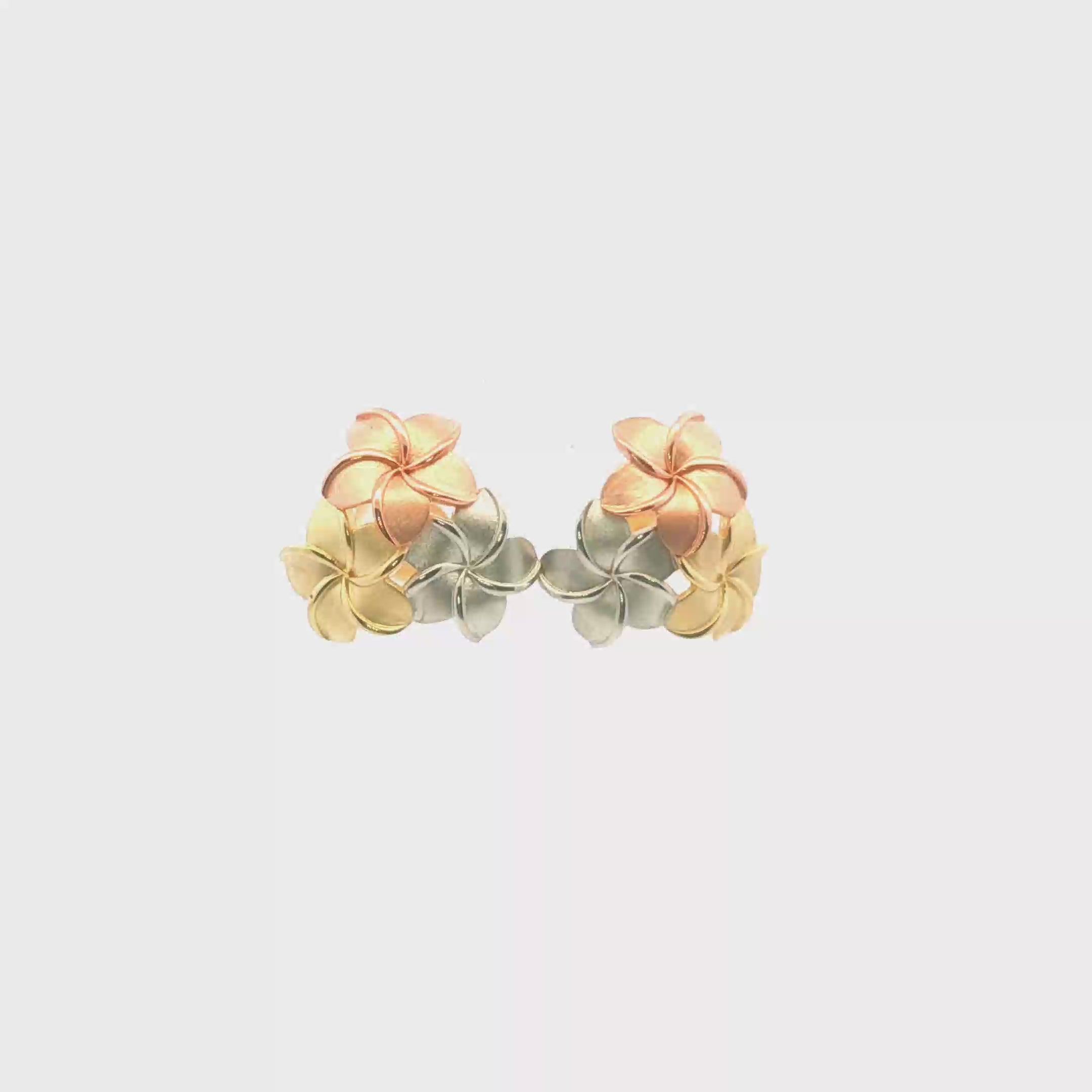 Juego de Flores en Oro 10K